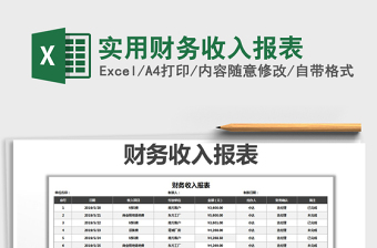 2025年实用财务收入报表