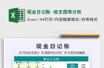 2025年现金日记账-收支图表分析免费下载