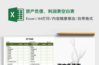 2024年资产负债、利润表空白表