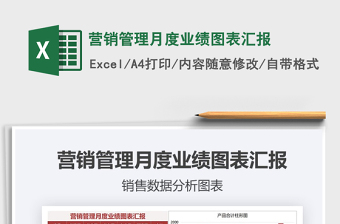 2025年营销管理月度业绩图表汇报