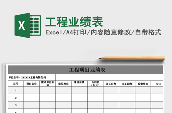 工程业绩表