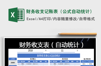 2025年财务收支记账表（公式自动统计）