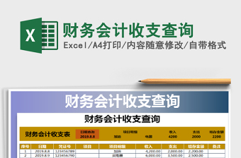 2025年财务会计收支查询