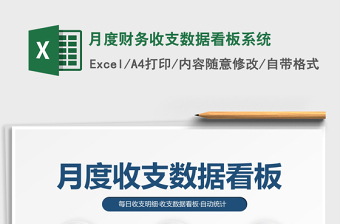 2024年月度财务收支数据看板系统