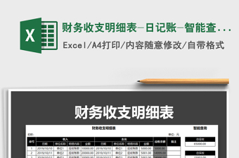 2025年财务收支明细表-日记账-智能查询