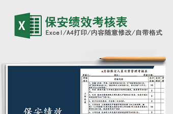 2025年保安绩效考核表