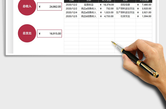 2025年财务报表收入支出明细日记账