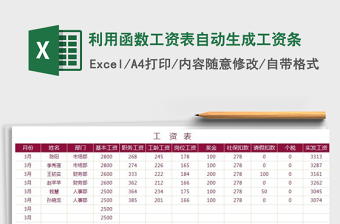 2025年利用函数工资表自动生成工资条