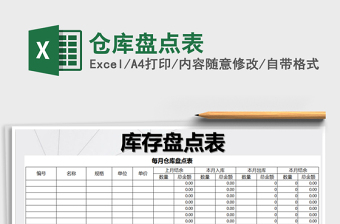 2025年仓库盘点表