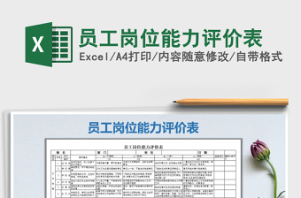 2024年员工岗位能力评价表