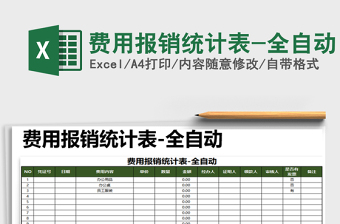 2025年费用报销统计表-全自动