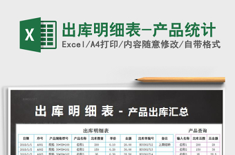 2025年出库明细表-产品统计