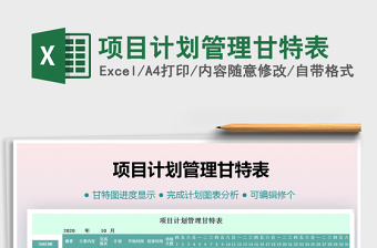 2025年项目计划管理甘特表