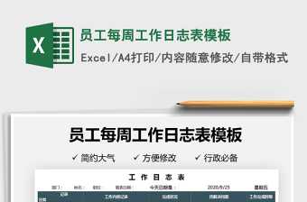 2024年员工每周工作日志表模板