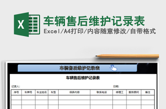 2025年车辆售后维护记录表