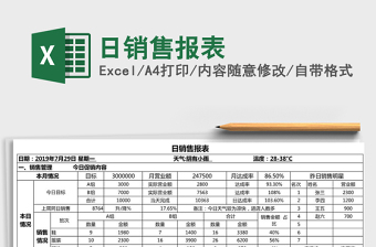 2025年日销售报表