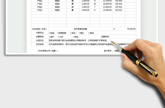 订货单明细表-销货清单