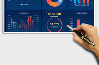 2024年公司销售业绩数据可视化看板免费下载