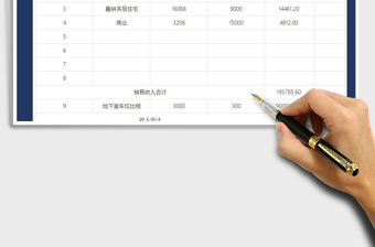 2025年房地产销售收入业绩表-自动计算