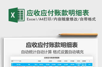 2024年应收应付账款明细表
