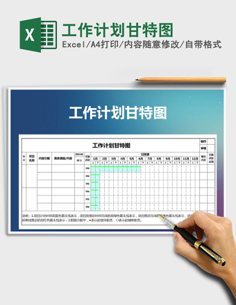 2025年工作计划甘特图免费下载