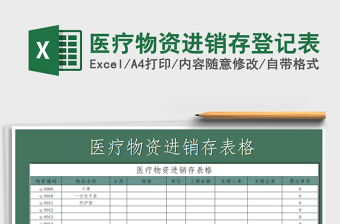 2025年医疗物资进销存登记表