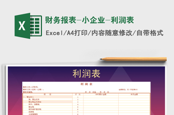 2025年财务报表-小企业-利润表