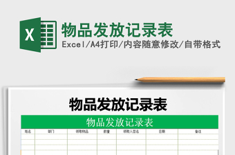 2025年物品发放记录表