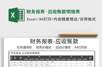 2025年财务报表-应收账款明细表