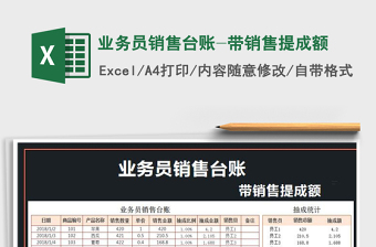 2025年业务员销售台账-带销售提成额