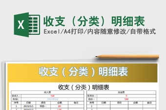 2025年收支（分类）明细表