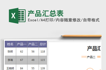 产品汇总表