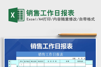 2025年销售工作日报表