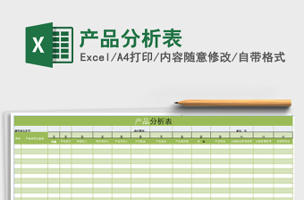 2024年产品分析表