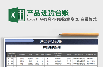 2025年产品进货台账