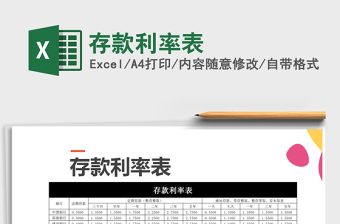 2024excel表格技能大全存款利率