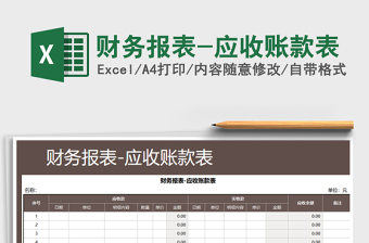 2025年财务报表-应收账款表