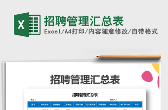 2025招聘管理excel表格大全