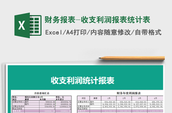 2025年财务报表-收支利润报表统计表