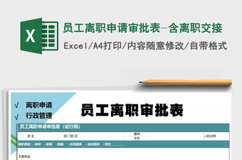 2025年员工离职申请审批表-含离职交接