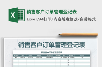 2025年销售客户订单管理登记表