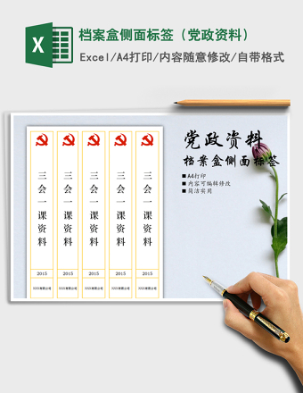 2024年档案盒侧面标签（党政资料）