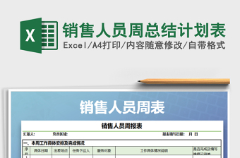 2025年销售人员周总结计划表