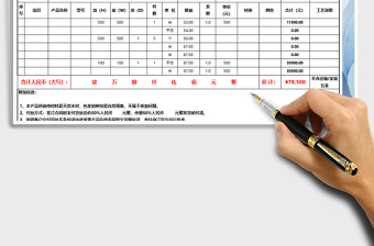 商品定制报价单