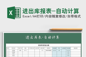 2025年进出库报表-自动计算
