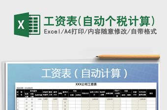 2025年工资表(自动个税计算)