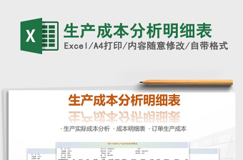 2025年生产成本分析明细表