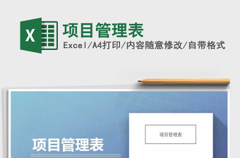 2024年项目管理表