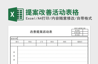 2024年提案改善活动表格免费下载