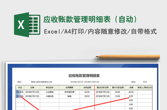 2025年应收账款管理明细表（自动）